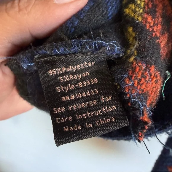 Blu Pepper Southwestern Aztec Print Moto Jacket Blue Medium BoHo Tribal - Picture 6 of 8